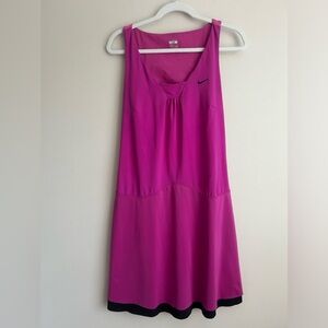 Iconic NIKE dri-fit Serena Williams Tennis Dress M Medium Fuchsia Pink Black